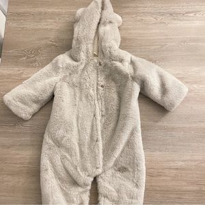 NWOT ZARA KIDS faux fur infant outdoor suit